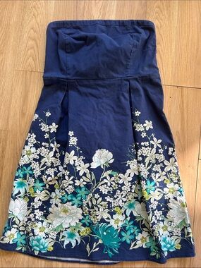 Old Navy Navy Blue Strapless Dress